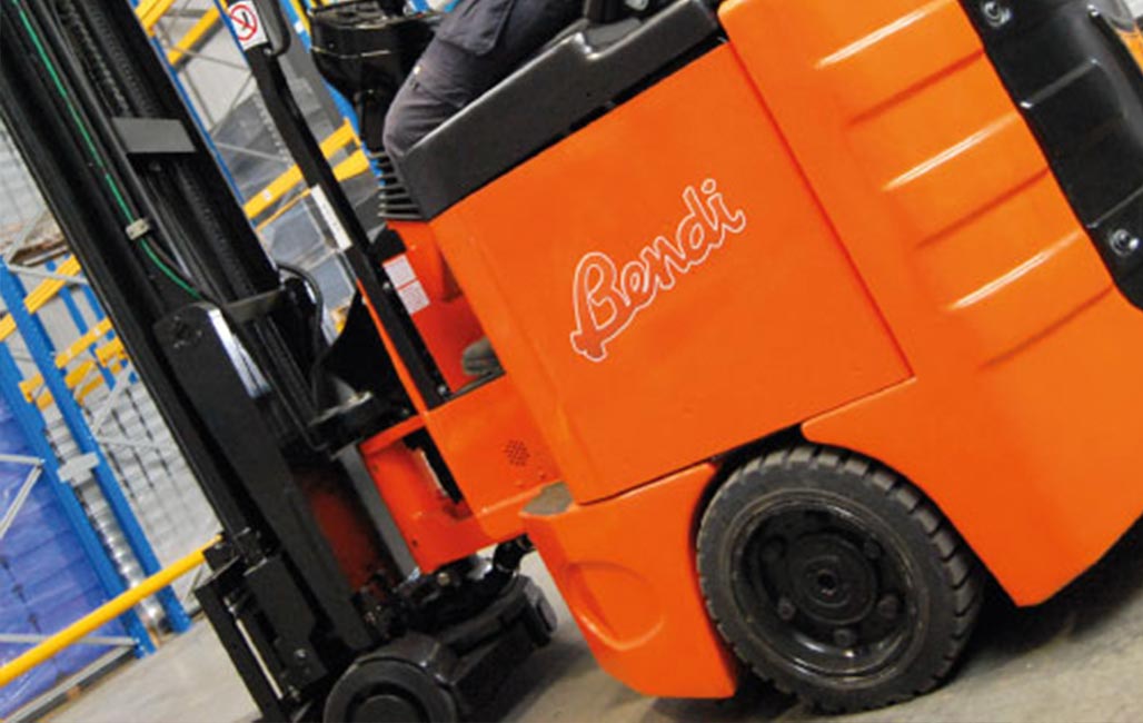 Bendi Forklift in the workshop Bendi Articulated Forklift in the workshop